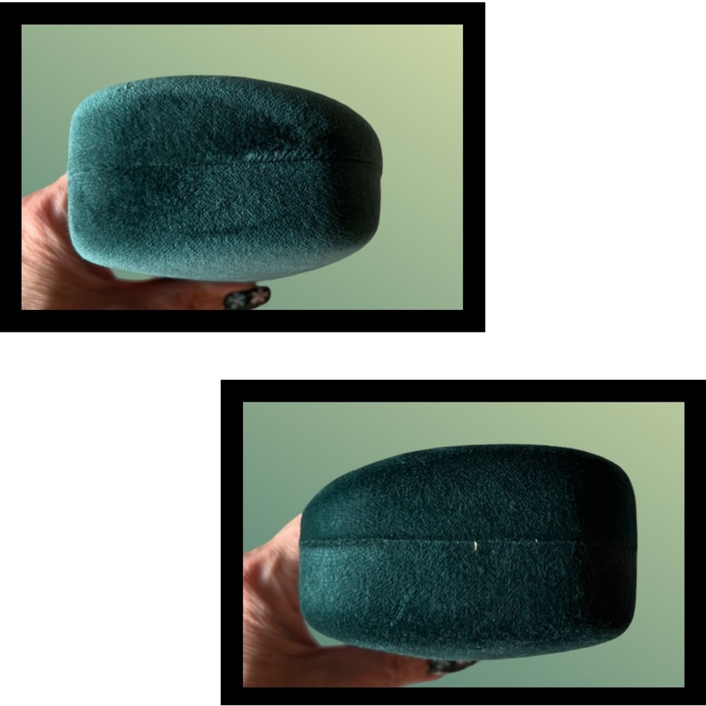 Gucci Velvet Hard Case in Dark Velvet Green and Pink Interior - NWT - Picture 8 of 9